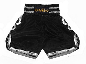 Kanong Boxing Shorts : KNBSH-201-Black-Silver